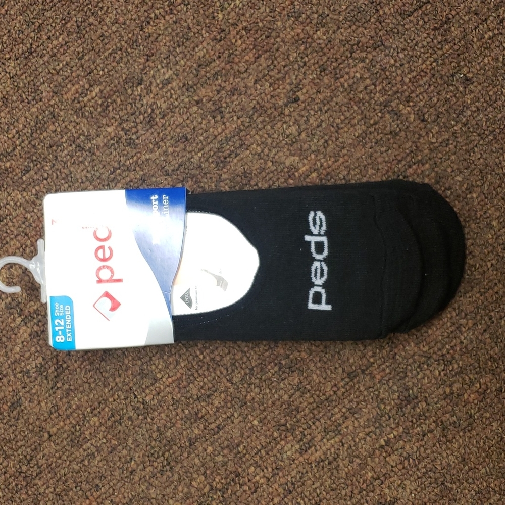 Peds Mid Sport Liner Socks Womens Extended Size 8-12